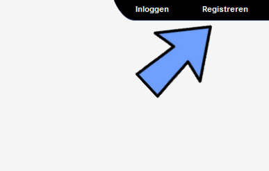 Click op de registreerknop in de rechter bovenhoek