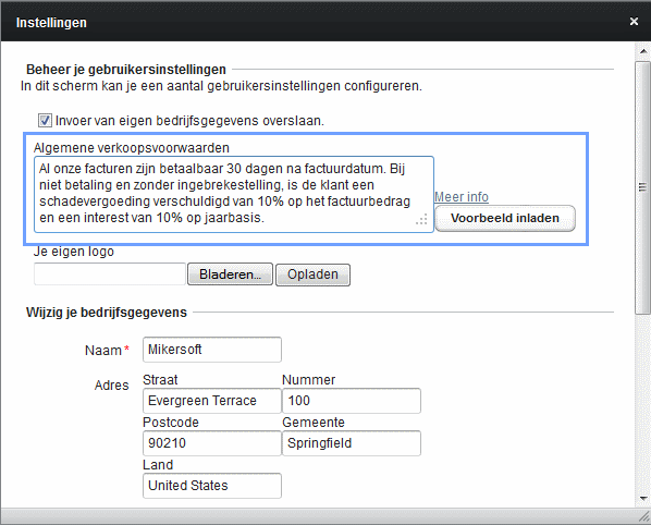 Hilarisch Tientallen residentie Hoe algemene voorwaarden aan al je facturen toevoegen | FCTR.be -  eenvoudige vereenvoudigde boekhouding